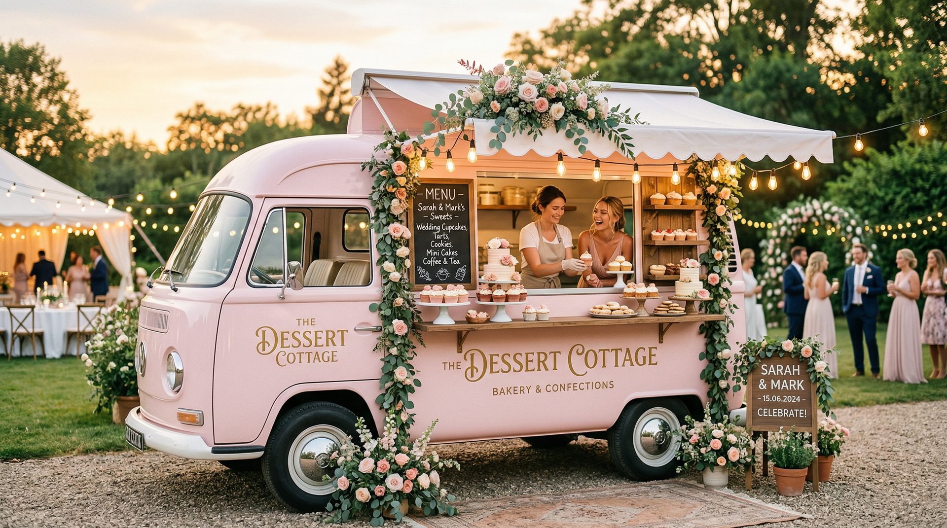 Sweet Confections dessert food truck at a wedding
